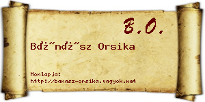 Bánász Orsika névjegykártya